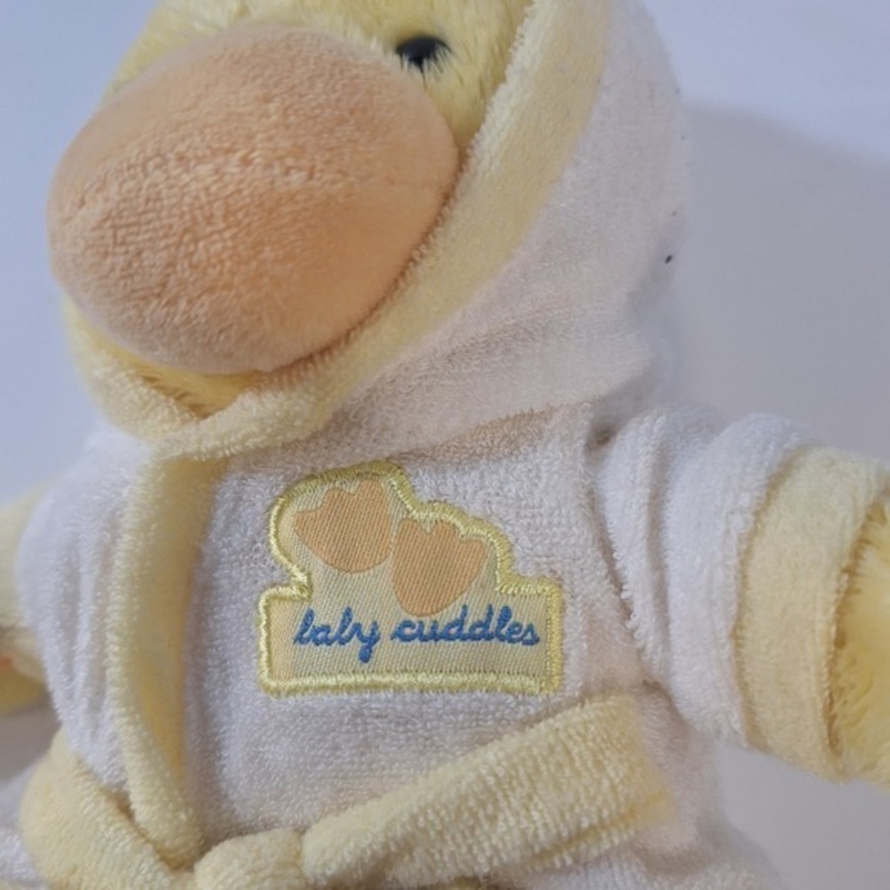 Carter's Just One Year Plush Baby Toy Baby Cuddles Duck in Robe & Slippers - Picture 7 of 9
